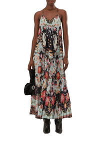Robe longue plissée Flowing Beauty - Bleu