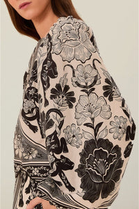 Blouse Flower Leopards en coton - Noir