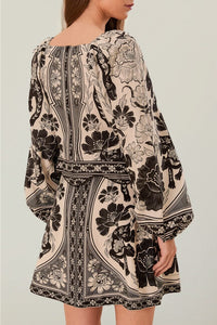 Blouse Flower Leopards en coton - Noir