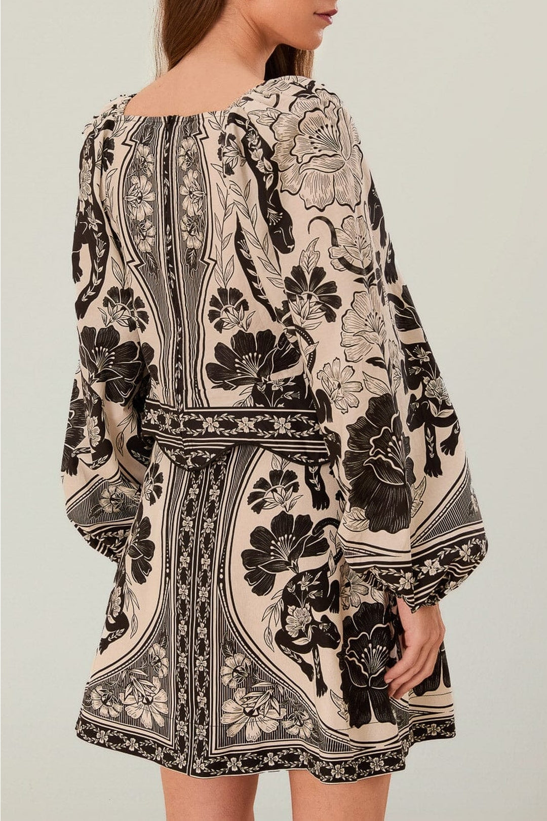 Blouse Flower Leopards en coton - Noir