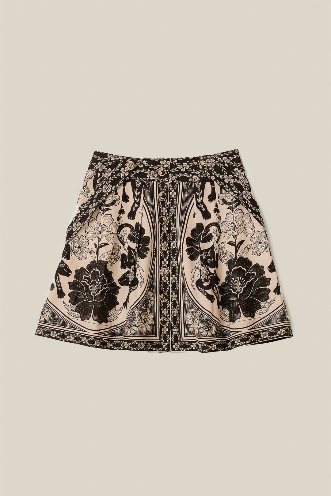 DJV_Flower Leopards Off White Jupes & Shorts - Flower Leopards Off White