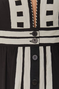 Robe longue en coton - Noir
