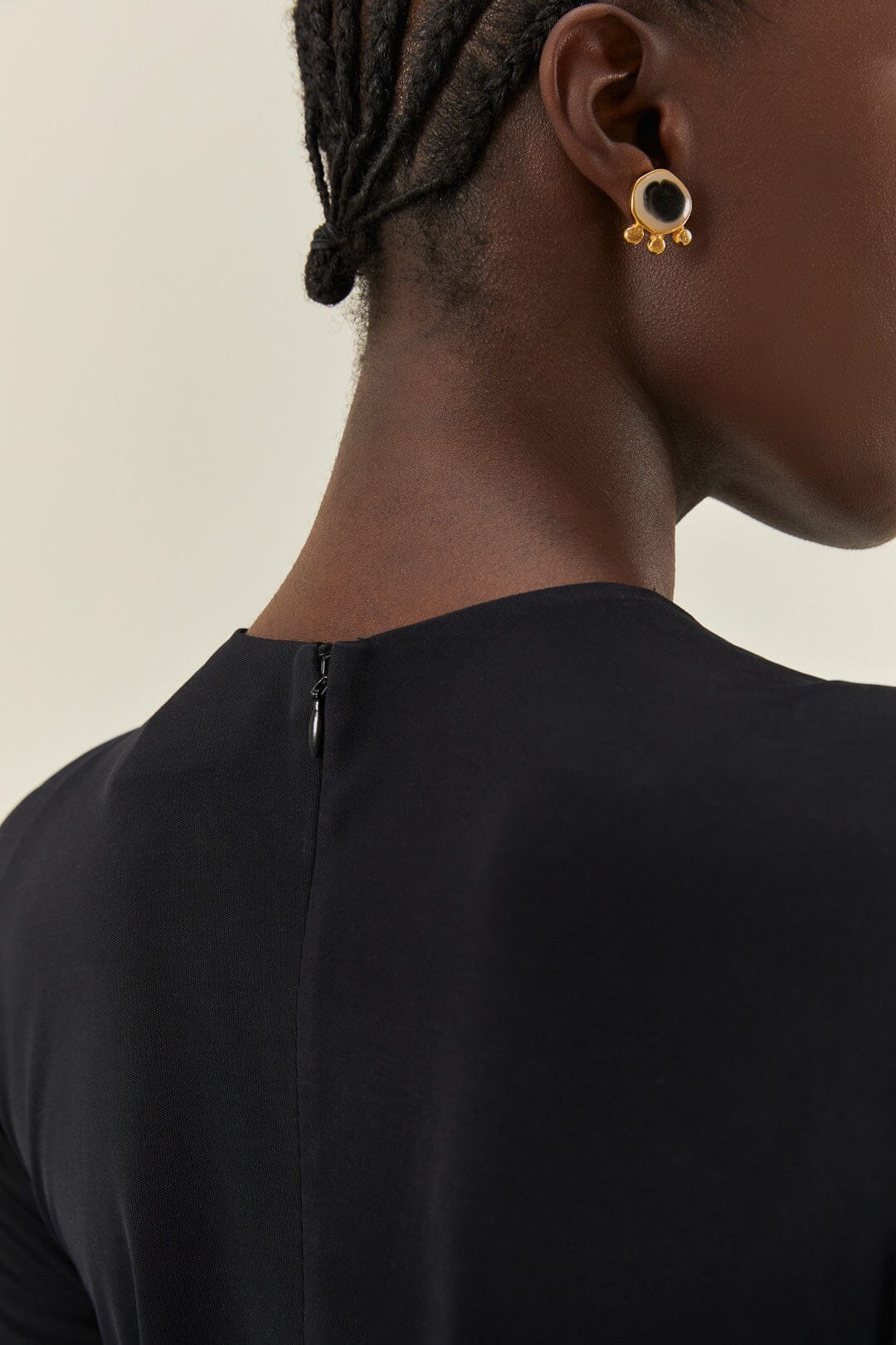 Robe midi torsadée - Noir