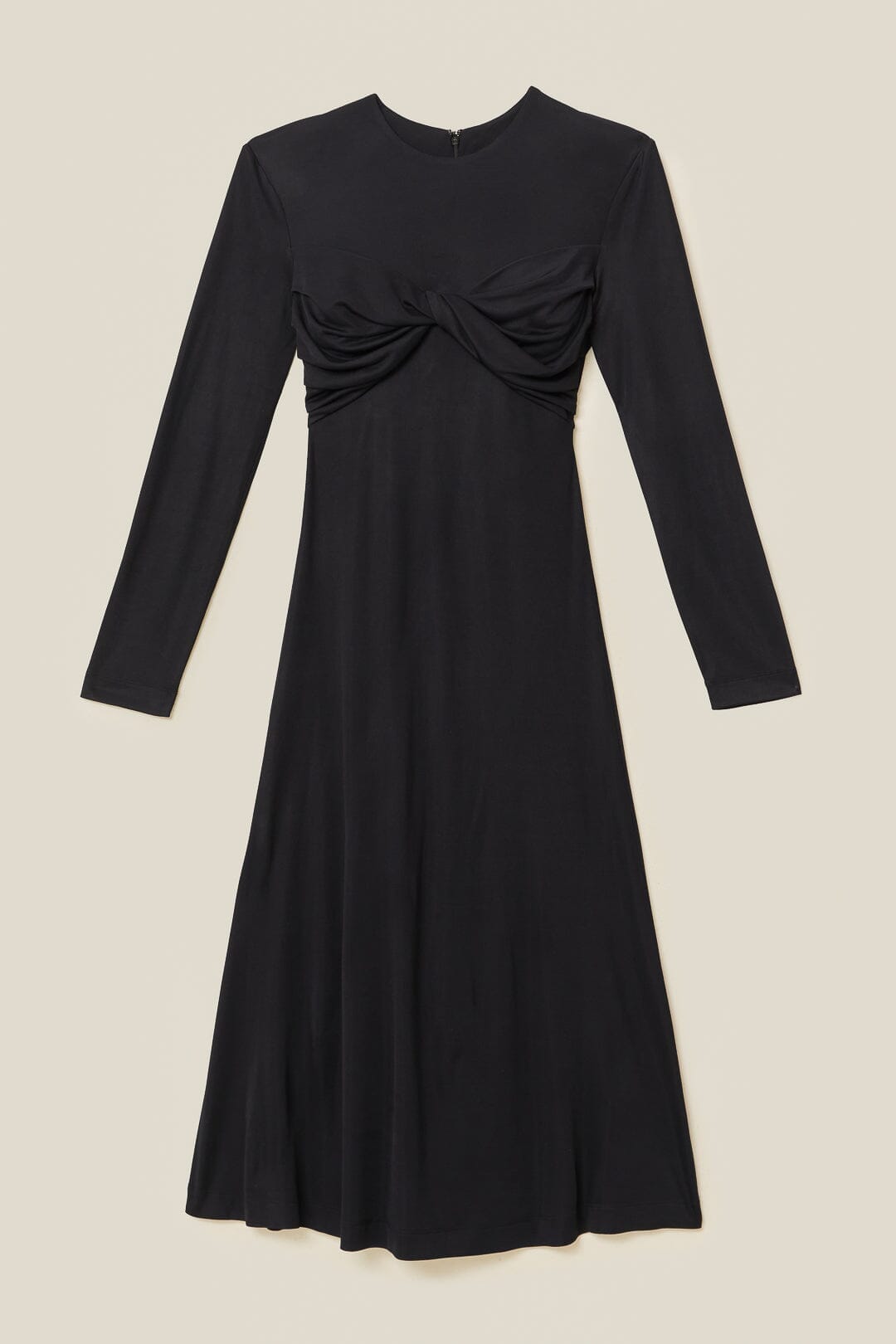 Robe midi torsadée - Noir