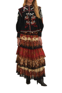 DJV_Cashew Mandala Black Chemises & Blouses - Cashew Mandala Black