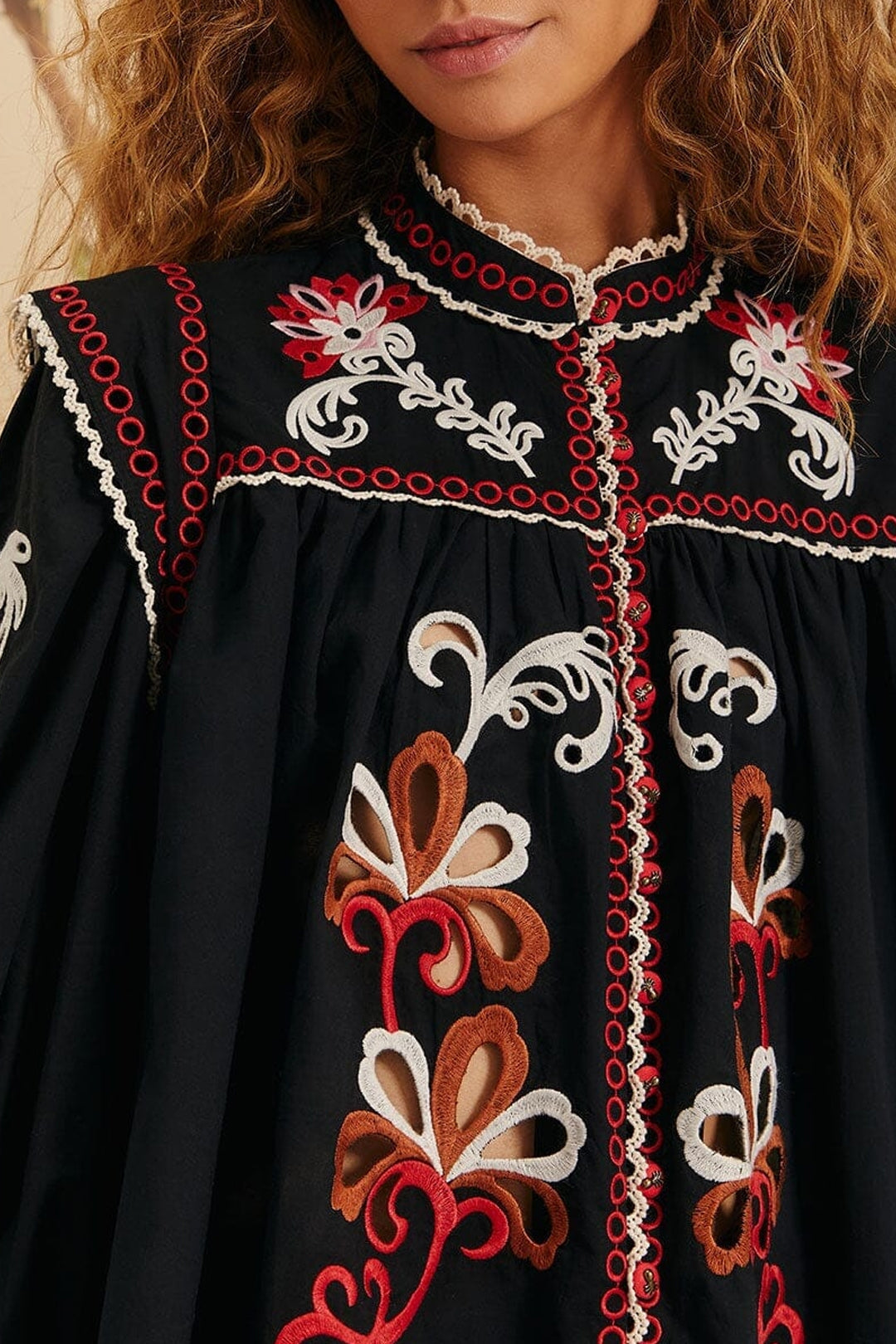 DJV_Cashew Mandala Black Chemises & Blouses - Cashew Mandala Black