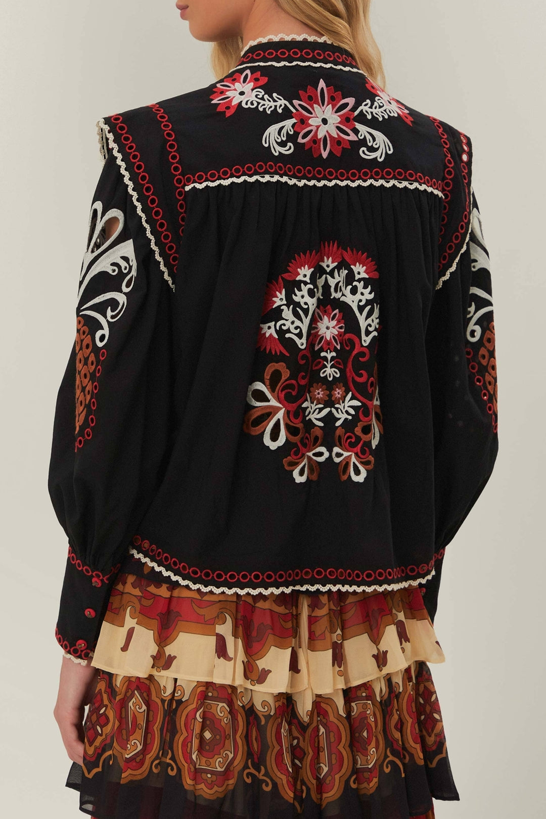 DJV_Cashew Mandala Black Chemises & Blouses - Cashew Mandala Black