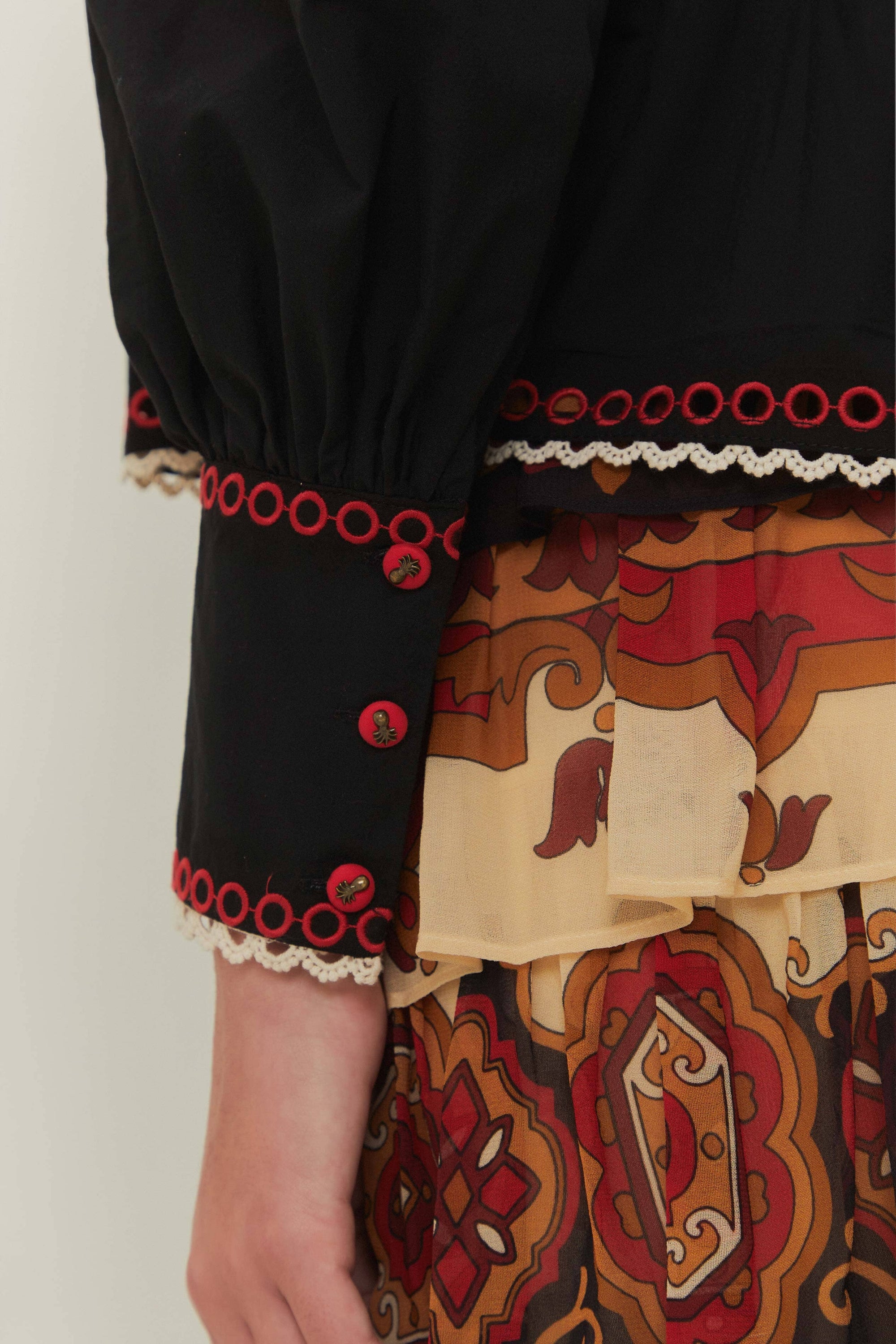 DJV_Cashew Mandala Black Chemises & Blouses - Cashew Mandala Black