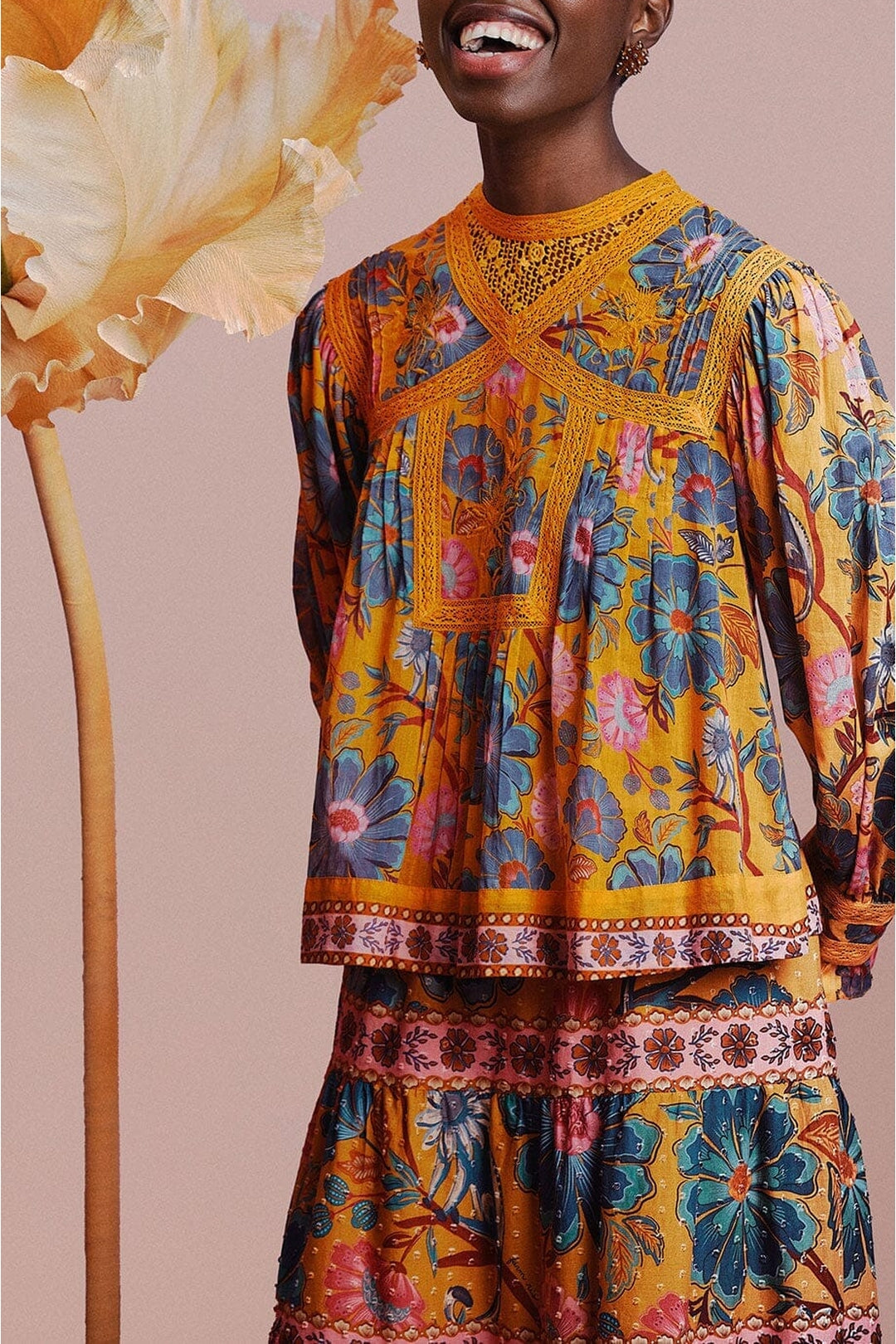 Blouse Mica en coton - Jaune