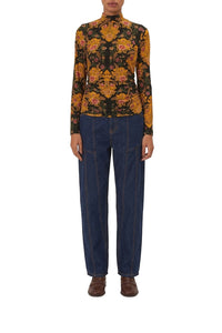 Pull Arabesque Floral - Noir