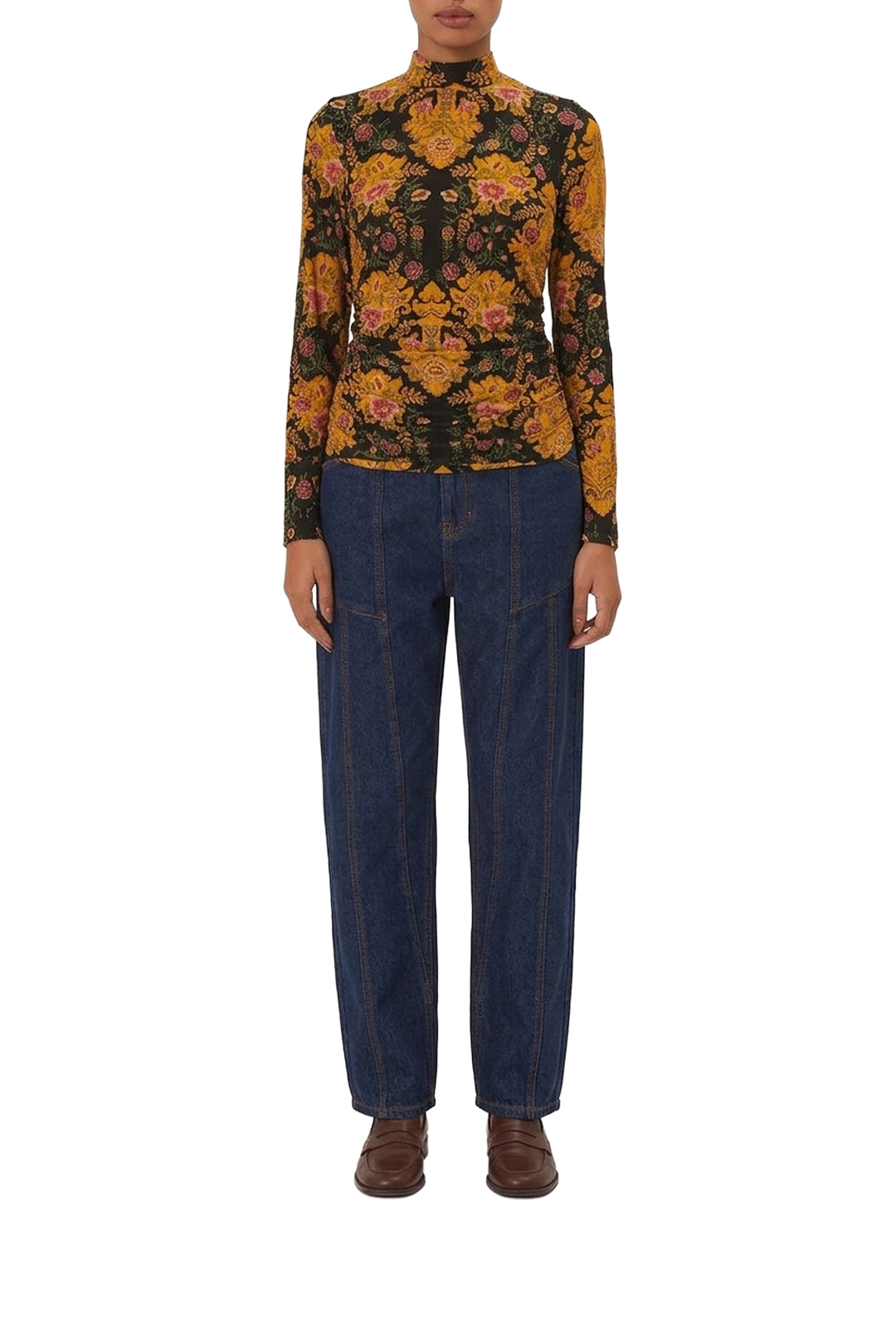Pull Arabesque Floral - Noir