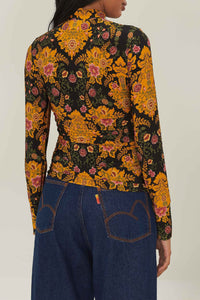 Pull Arabesque Floral - Noir