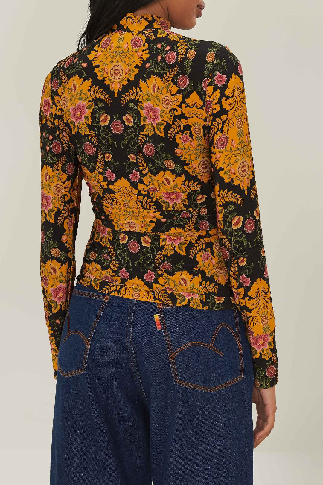 Pull Arabesque Floral - Noir
