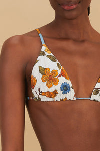 Haut de bikini triangle Garden en foulard - Multicolore