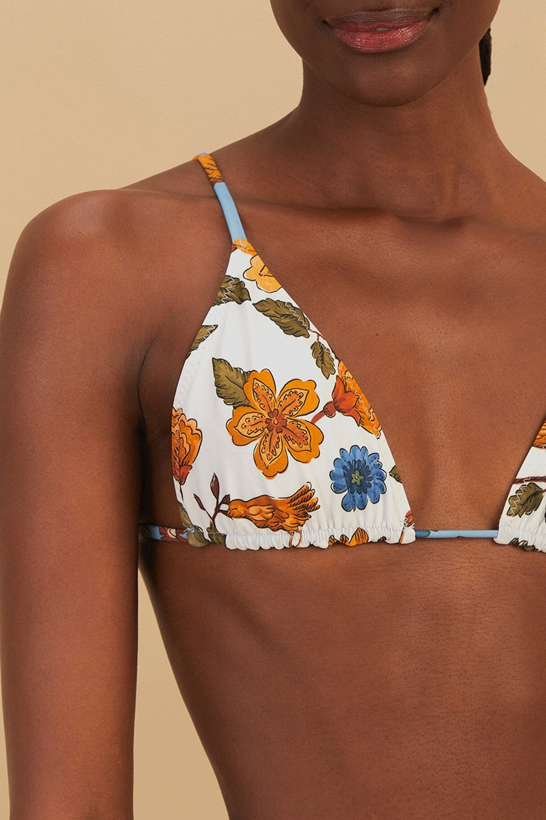 Haut de bikini triangle Garden en foulard - Multicolore