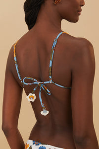 Haut de bikini triangle Garden en foulard - Multicolore