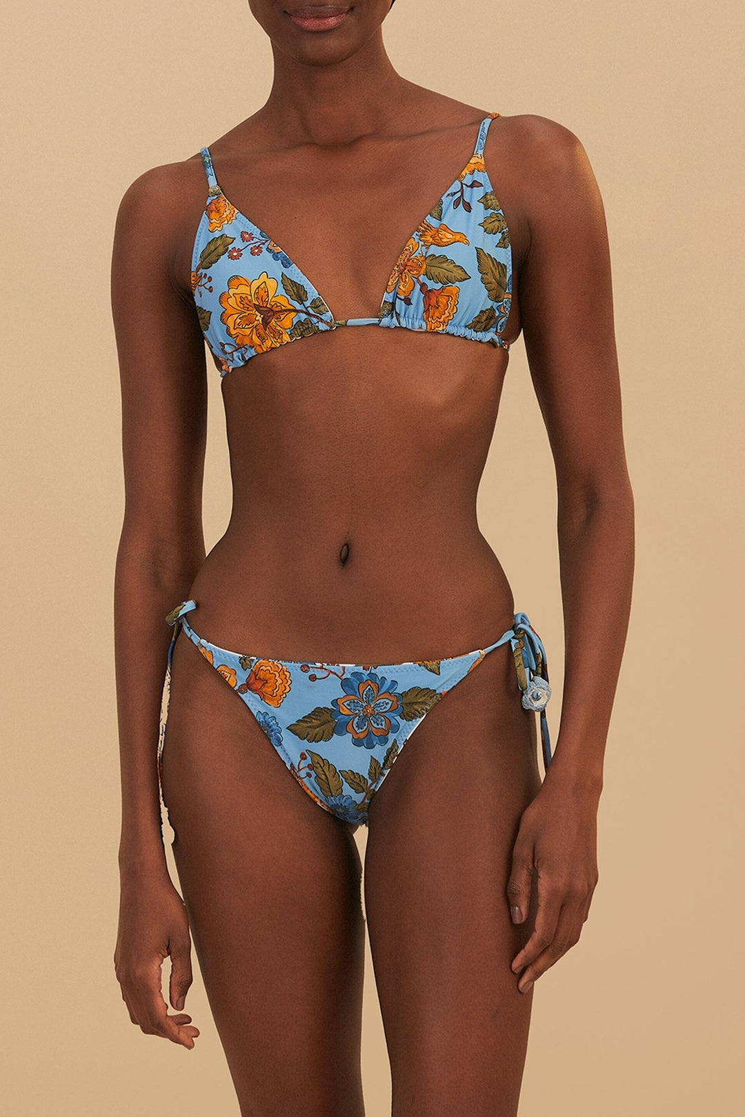 Haut de bikini triangle Garden en foulard - Multicolore