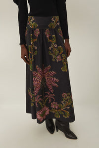 MEDIA OFF LINE_Ravenala midi skirt in cotton - Black