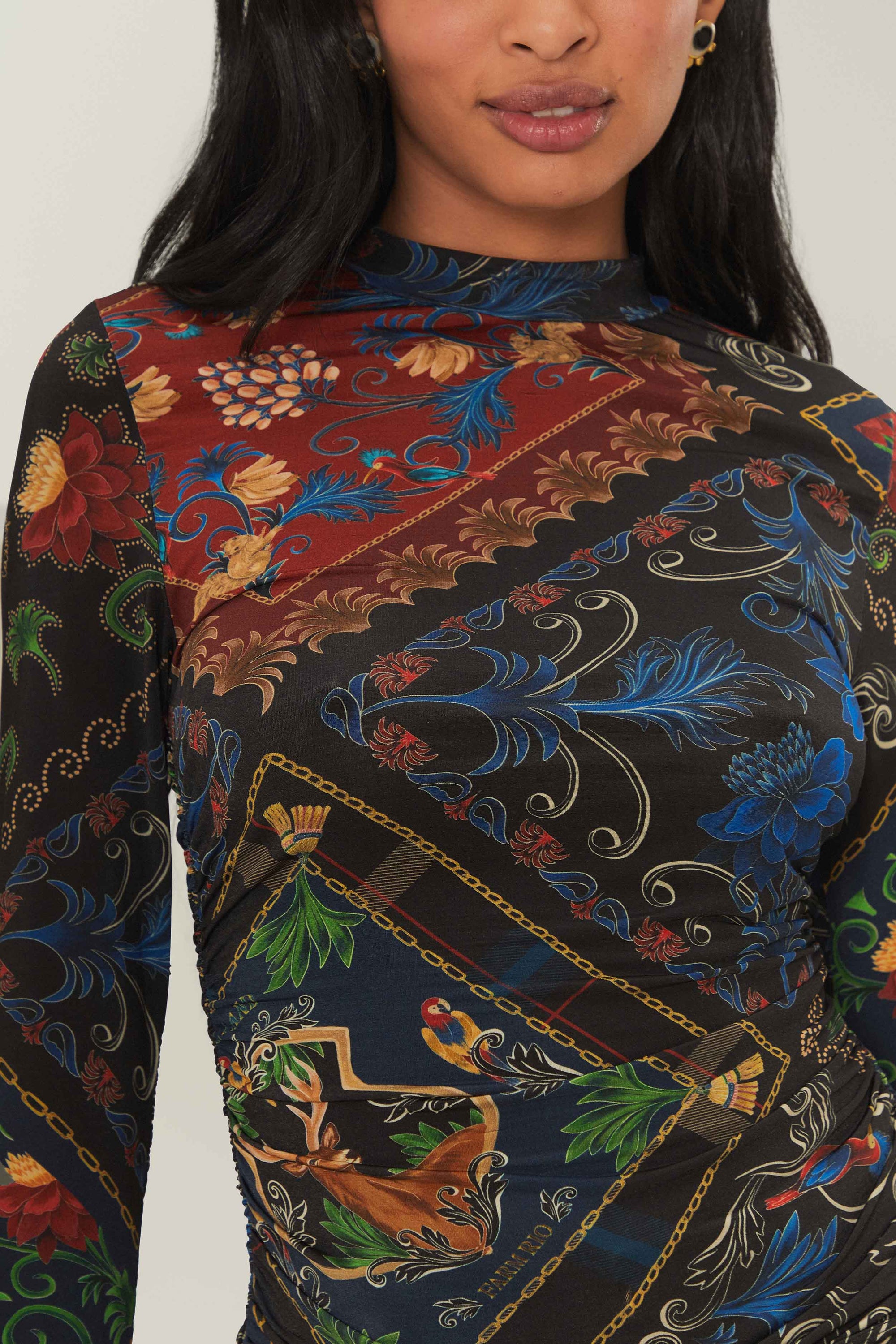 Arabesque high neck jumper - Black