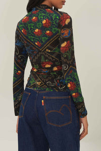 Arabesque high neck jumper - Black