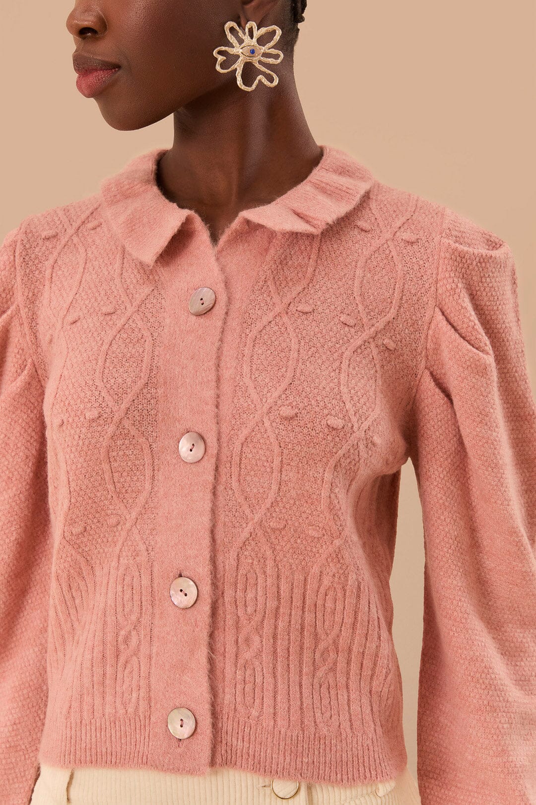 DJV_Light Pink Cardigans & Pulls - Light Pink