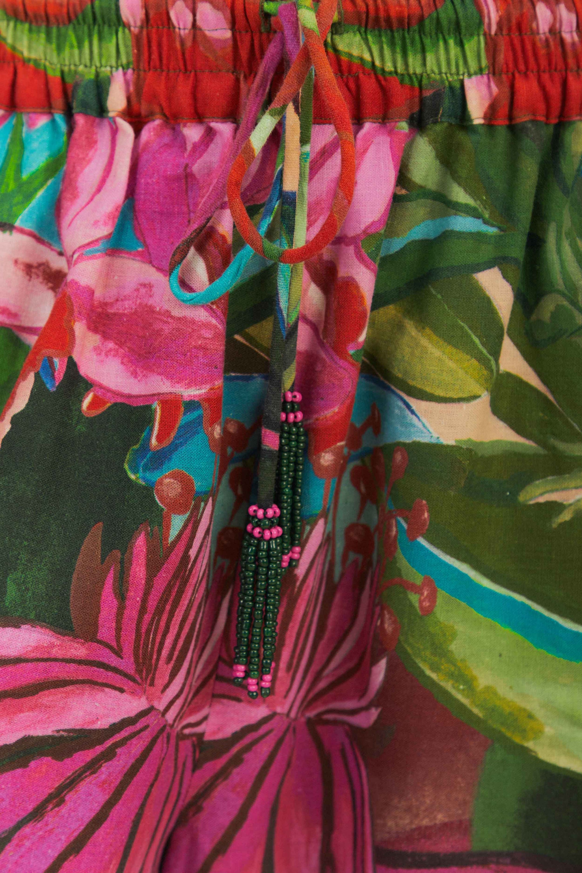 Pantalon Dream Garden en lin - Multicolore