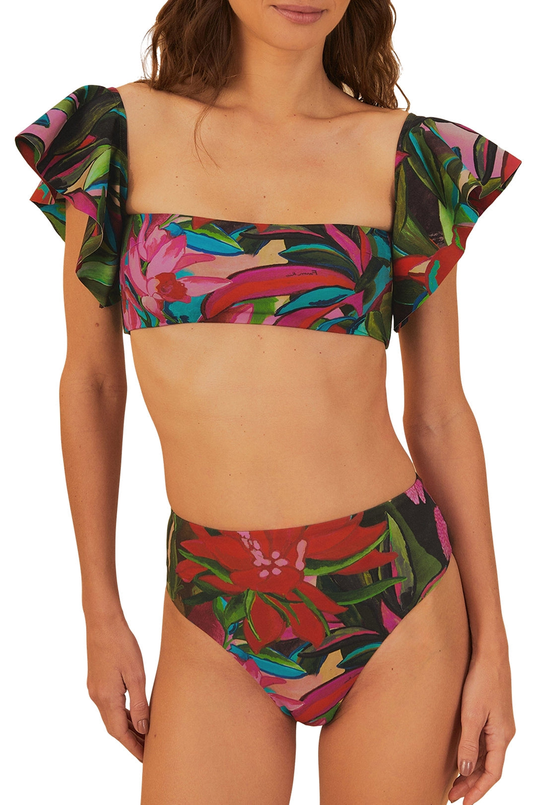 Dream Garden high waist bikini bottoms - Multicolour