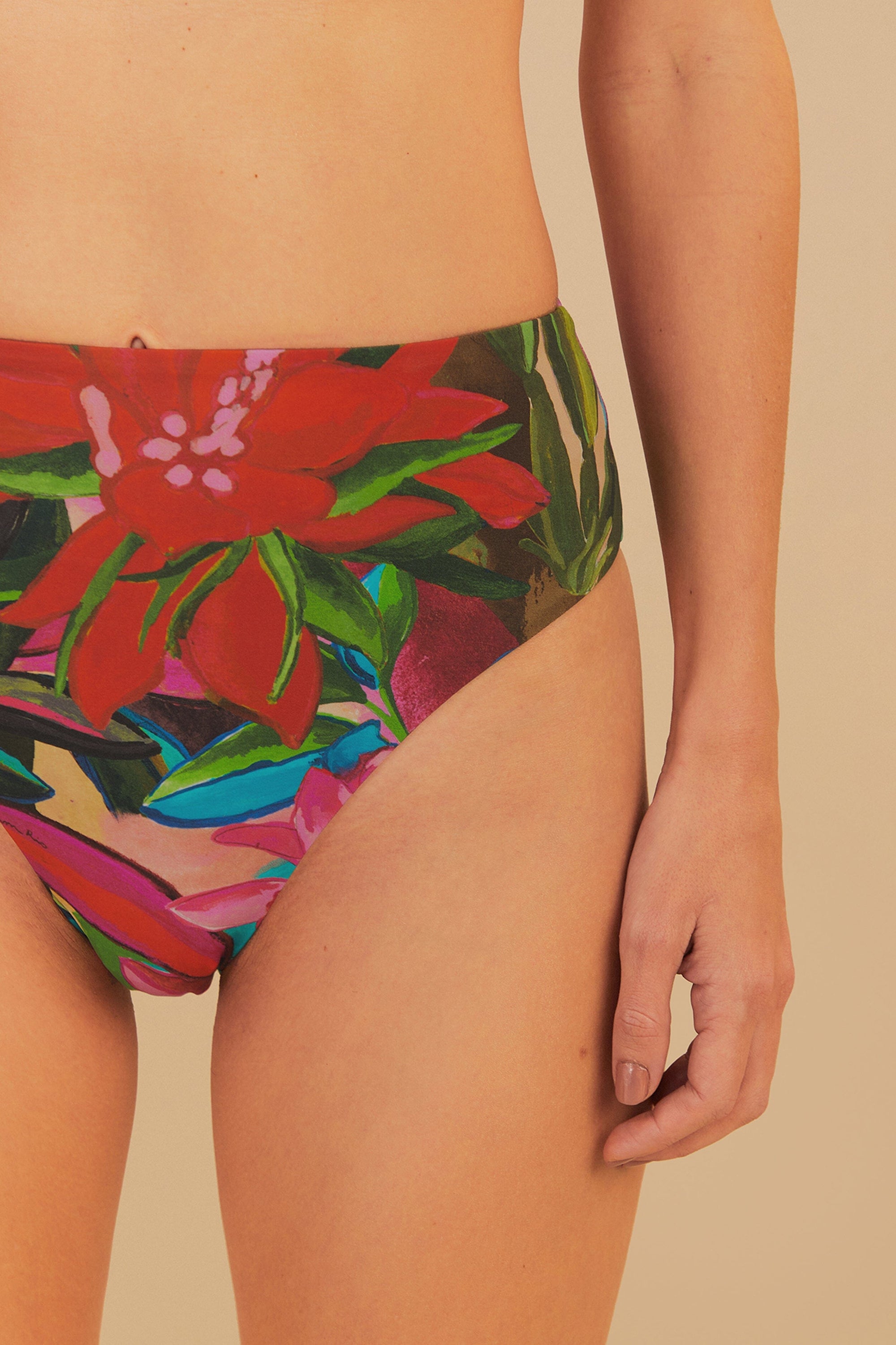 Dream Garden high waist bikini bottoms - Multicolour