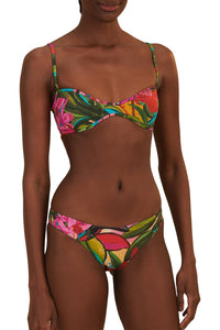 Bas de bikini taille basse Dream Garden - Multicolore