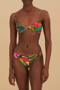 Bas de bikini taille basse Dream Garden - Multicolore