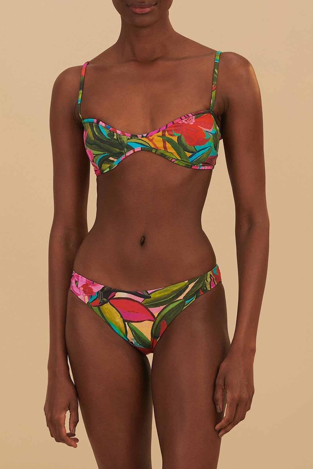 Bas de bikini taille basse Dream Garden - Multicolore