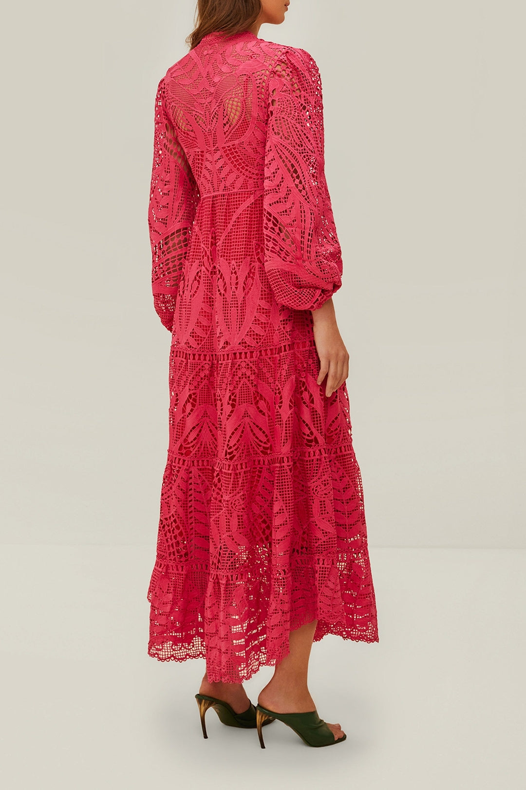 Robe longue en coton - Rose