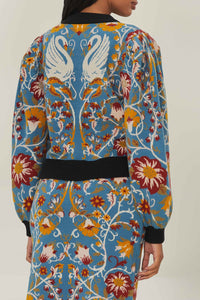 Cardigan Flowing Beauty en maille - Bleu