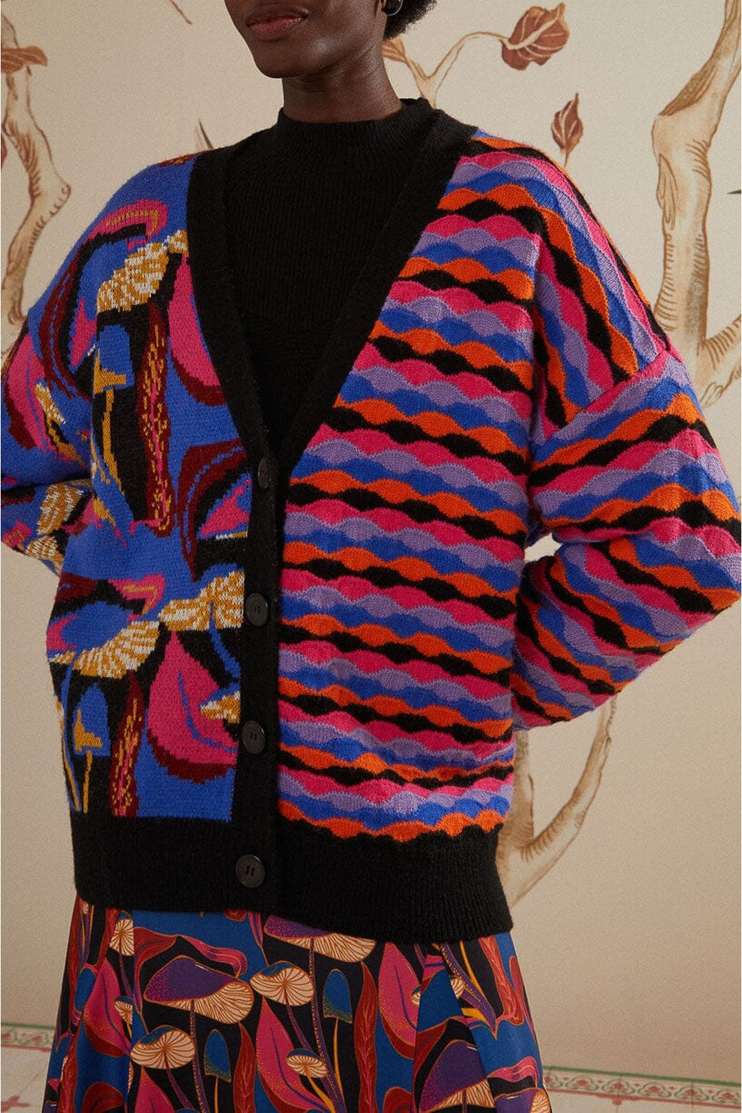 DJV_Mushrooms Black Cardigans & Pulls - Mushrooms Black