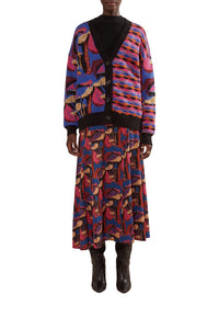 Cardigan Mushrooms en maille - Violet