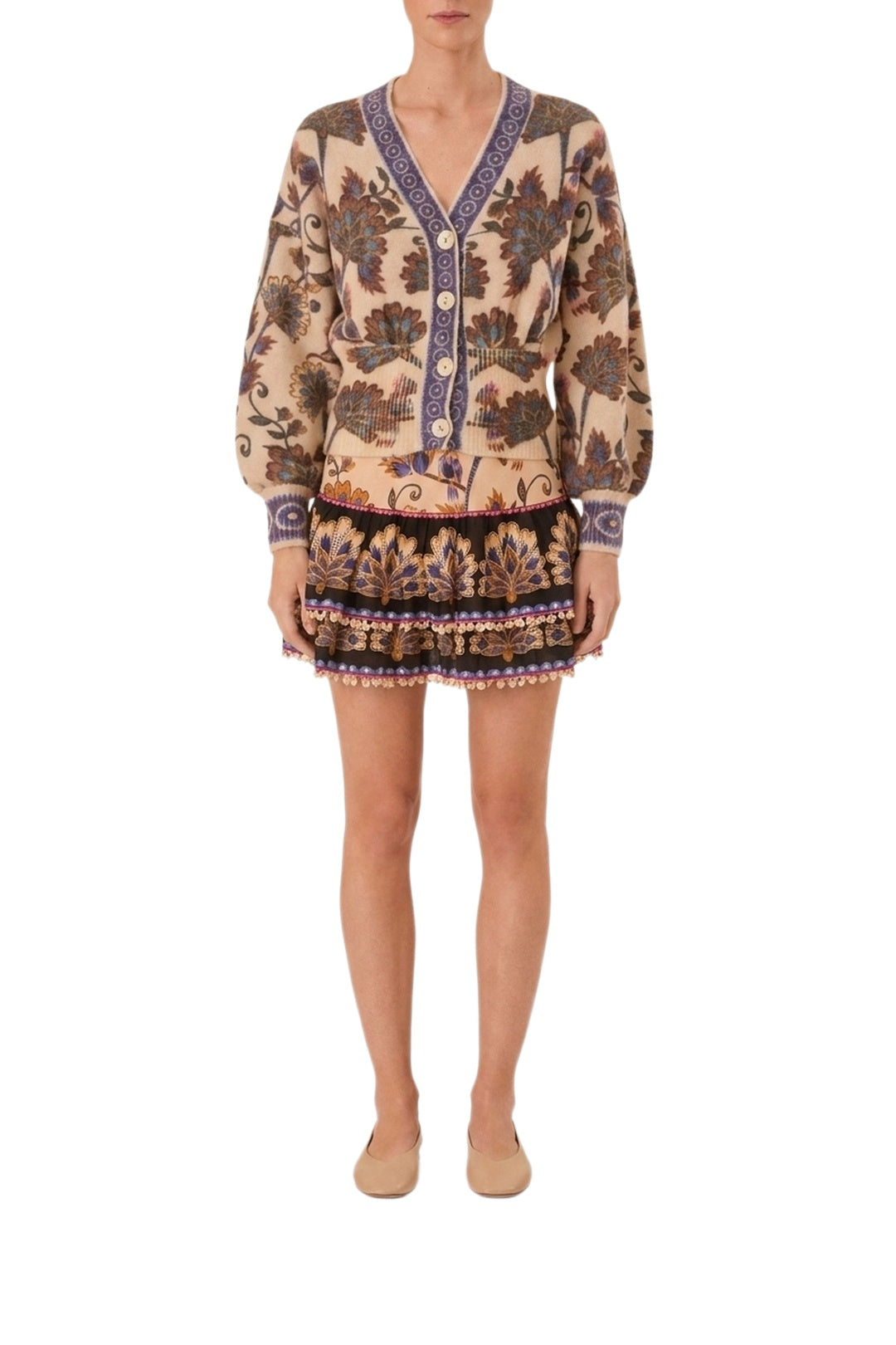 BADVIEW_DJV_Floral Cream Cardigans & Pulls - Floral Cream