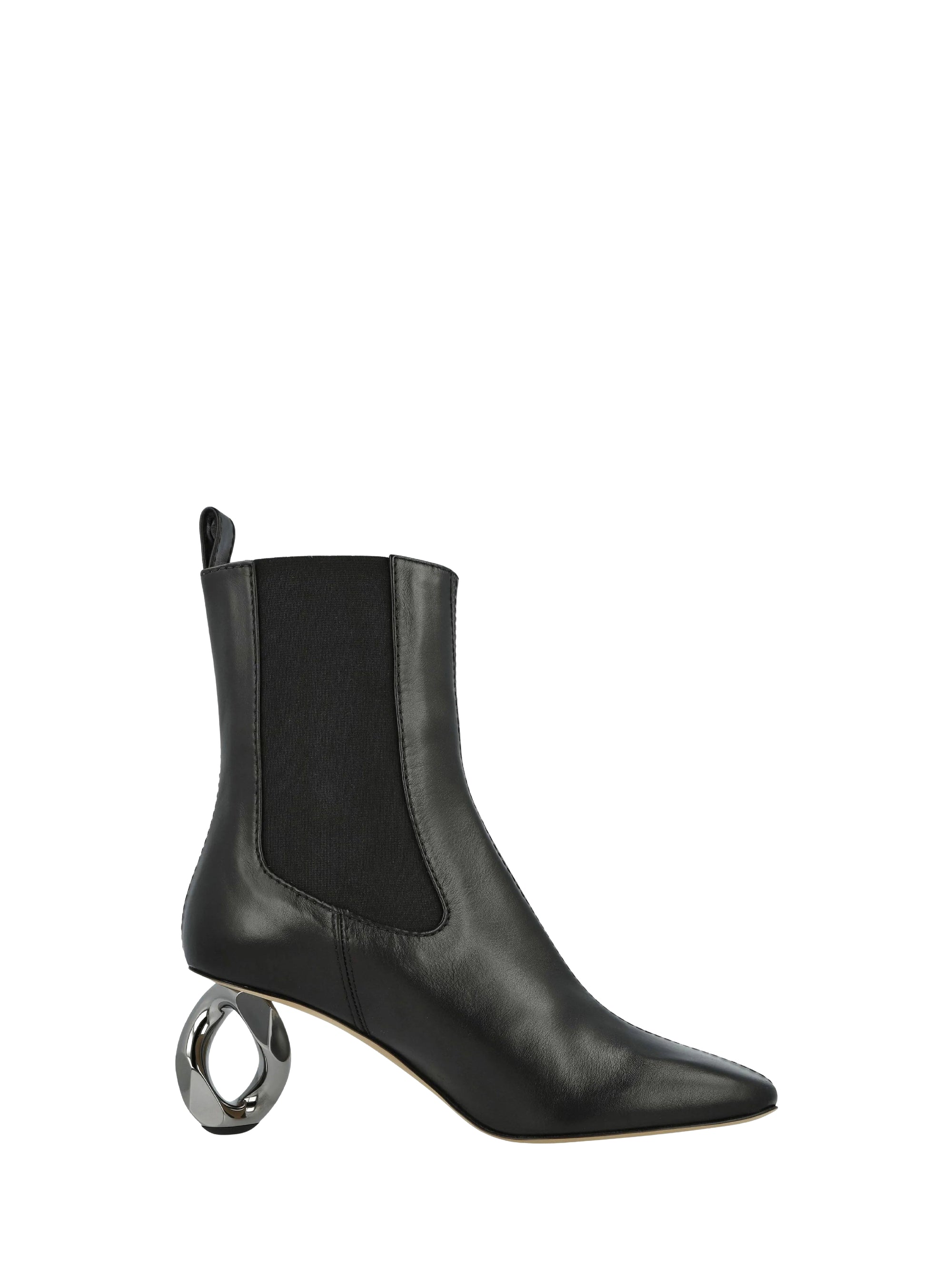 Bottines à talons 70 en cuir - Black