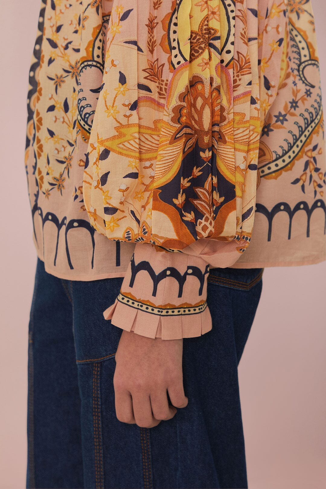 Blouse Jaipur en coton - Beige