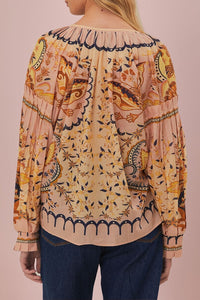 Blouse Jaipur en coton - Beige