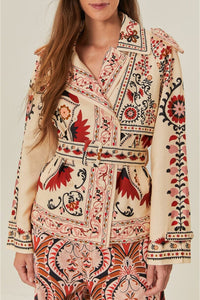 Trench-coat Cashew Mandala en coton - Beige