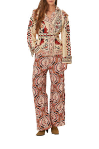 Cashew Mandala cotton trench coat - Beige