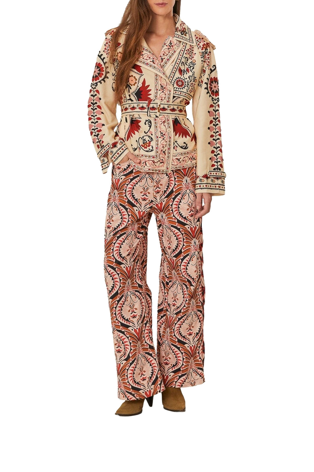 Trench-coat Cashew Mandala en coton - Beige