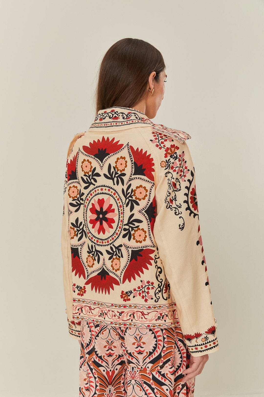 Trench-coat Cashew Mandala en coton - Beige