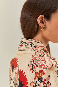 Trench-coat Cashew Mandala en coton - Beige