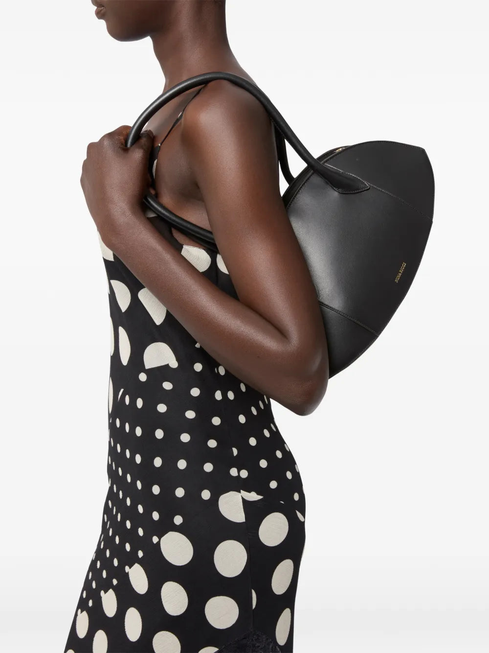 Sac porté épaule Le Bal en cuir - Noir