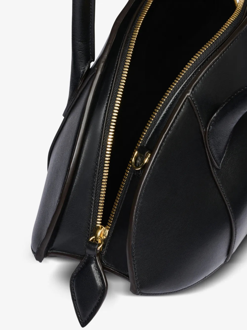 Sac porté épaule Le Bal en cuir - Noir