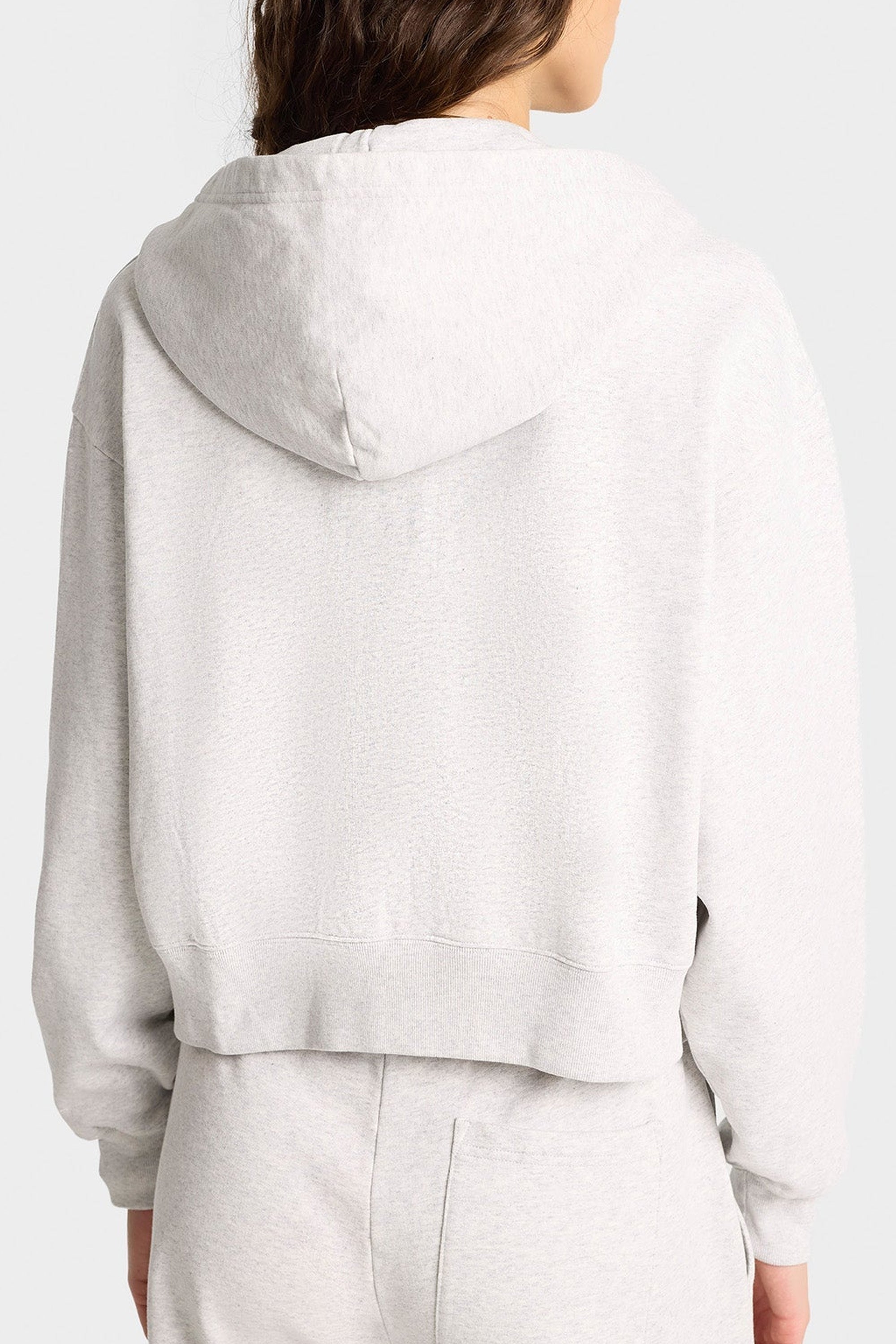 Sweat à capuche zippé avec logo - Heather Gray