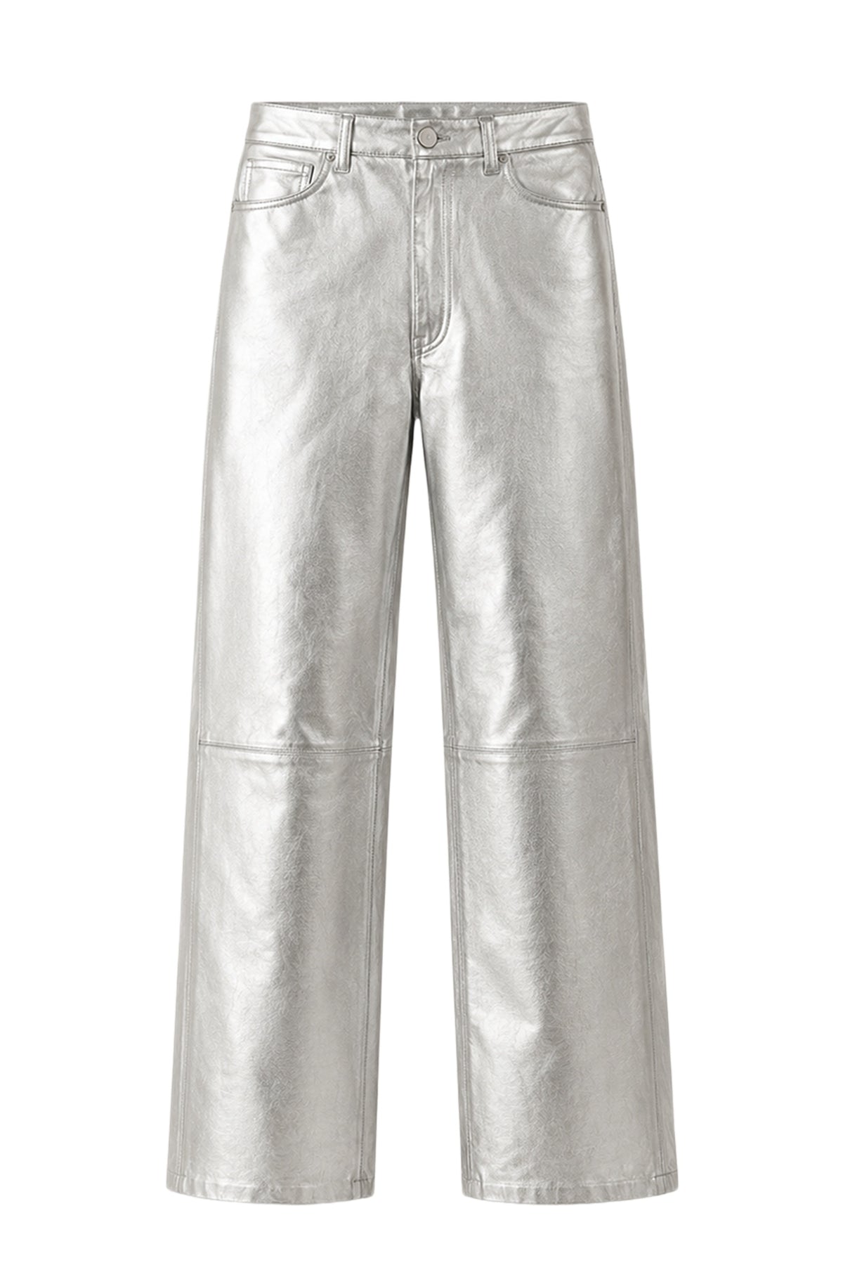PRIX RECO : 130 // Pantalon Le Dan en cuir - Argente