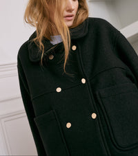 Manteau Le Paulin en laine - Noir