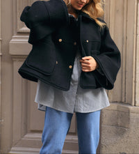 Manteau Le Paulin en laine - Noir